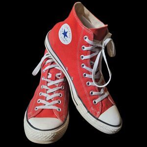 Red Converse All Star High Tops Sneakers Men's Size 10 Shoes